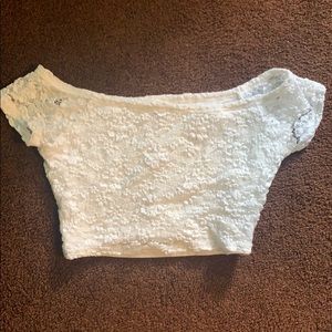 Off the shoulder lace top!